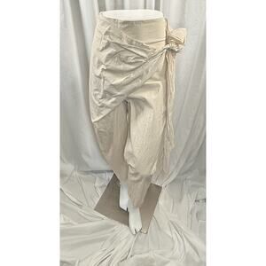 Zara FLOWY Pareto Pants Beige XL Lagenlook Grunge 76-14